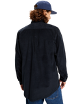 The Quiksilver Mens Smoke Trail Corduroy Shirt in Black