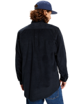 The Quiksilver Mens Smoke Trail Corduroy Shirt in Black