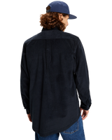 The Quiksilver Mens Smoke Trail Corduroy Shirt in Black