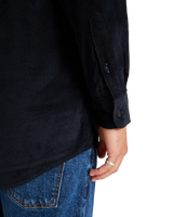 The Quiksilver Mens Smoke Trail Corduroy Shirt in Black