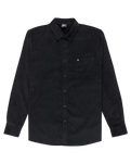 The Quiksilver Mens Smoke Trail Corduroy Shirt in Black