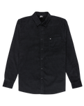 The Quiksilver Mens Smoke Trail Corduroy Shirt in Black