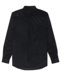 The Quiksilver Mens Smoke Trail Corduroy Shirt in Black