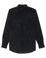 The Quiksilver Mens Smoke Trail Corduroy Shirt in Black