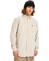 The Quiksilver Mens Smoke Trail Corduroy Shirt in Moonstruck