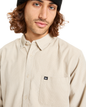 The Quiksilver Mens Smoke Trail Corduroy Shirt in Moonstruck