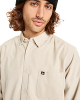 The Quiksilver Mens Smoke Trail Corduroy Shirt in Moonstruck
