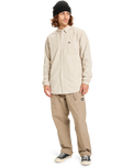 The Quiksilver Mens Smoke Trail Corduroy Shirt in Moonstruck