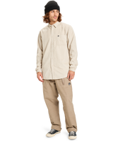 The Quiksilver Mens Smoke Trail Corduroy Shirt in Moonstruck