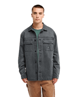 The Quiksilver Mens Mohab Washed Twill Shirt in Black