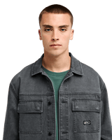 The Quiksilver Mens Mohab Washed Twill Shirt in Black