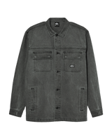 The Quiksilver Mens Mohab Washed Twill Shirt in Black