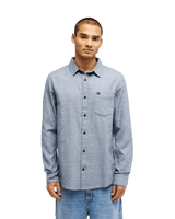 The Quiksilver Mens Motherfly Heather Shirt in Dark Navy Heather