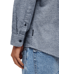 The Quiksilver Mens Motherfly Heather Shirt in Dark Navy Heather