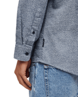 The Quiksilver Mens Motherfly Heather Shirt in Dark Navy Heather