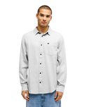 The Quiksilver Mens Motherfly Heather Shirt in Light Grey Heather