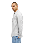 The Quiksilver Mens Motherfly Heather Shirt in Light Grey Heather
