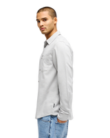 The Quiksilver Mens Motherfly Heather Shirt in Light Grey Heather