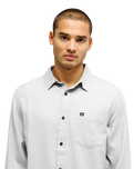 The Quiksilver Mens Motherfly Heather Shirt in Light Grey Heather