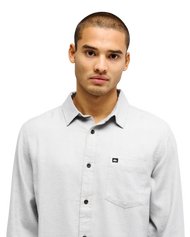 The Quiksilver Mens Motherfly Heather Shirt in Light Grey Heather