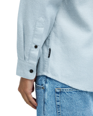 The Quiksilver Mens Motherfly Heather Shirt in Light Grey Heather