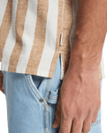 Sunset Song Shirt in Bone White Stripes Sunset