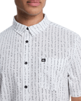 The Quiksilver Mens Apero Classic Shirt in Bone White Small Geo