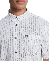 The Quiksilver Mens Apero Classic Shirt in Bone White Small Geo