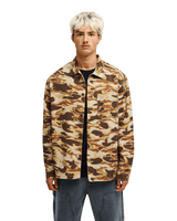 The Quiksilver Mens Castlehill Shirt in Rawhide Garage Camo