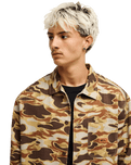 The Quiksilver Mens Castlehill Shirt in Rawhide Garage Camo