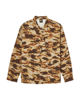 The Quiksilver Mens Castlehill Shirt in Rawhide Garage Camo