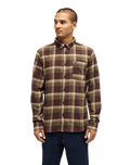 The Quiksilver Mens Motherfly Plaid Shirt in Grape Leaf