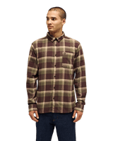 The Quiksilver Mens Motherfly Plaid Shirt in Grape Leaf