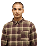 The Quiksilver Mens Motherfly Plaid Shirt in Grape Leaf