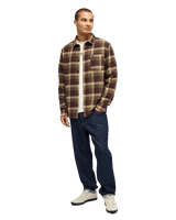 The Quiksilver Mens Motherfly Plaid Shirt in Grape Leaf