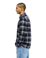 The Quiksilver Mens Motherfly Plaid Shirt in Black