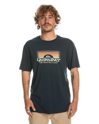 The Quiksilver Mens Step Inside T-Shirt in Navy Blazer