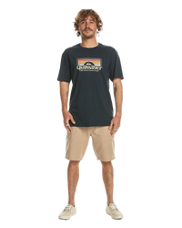 The Quiksilver Mens Step Inside T-Shirt in Navy Blazer