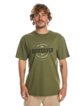 The Quiksilver Mens Circle Up T-Shirt in Four Leaf Clover