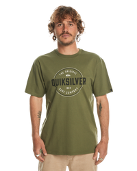 The Quiksilver Mens Circle Up T-Shirt in Four Leaf Clover