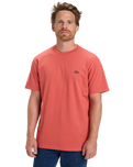 The Quiksilver Mens Basic T-Shirt in Mineral Red
