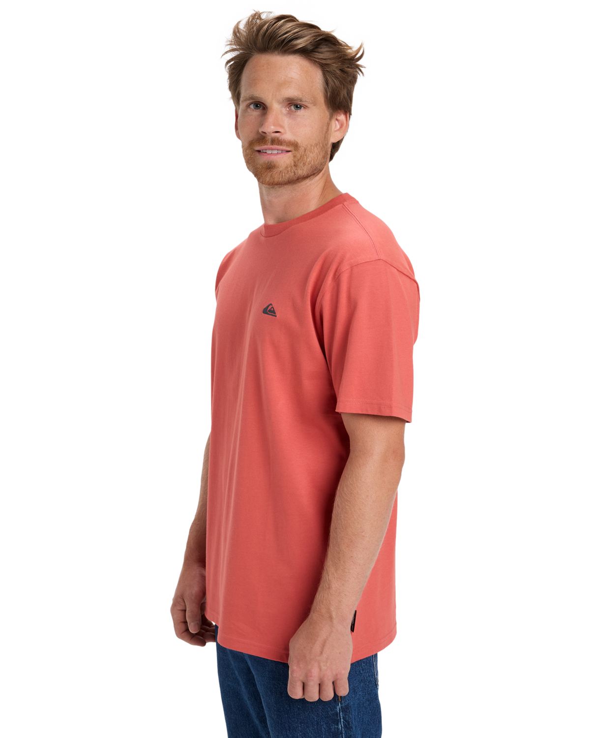 The Quiksilver Mens Basic T-Shirt in Mineral Red
