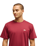 The Quiksilver Mens Basic T-Shirt in Oxblood Red