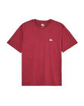 The Quiksilver Mens Basic T-Shirt in Oxblood Red