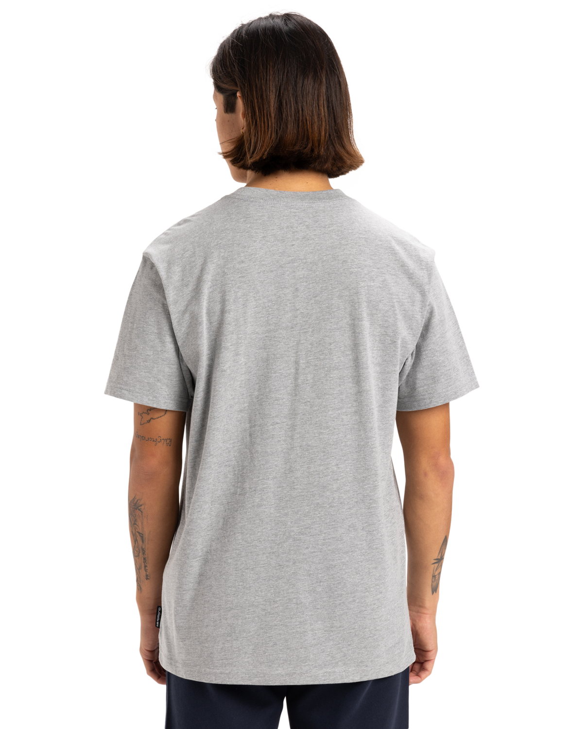 The Quiksilver Mens Basic T-Shirt in Light Grey Heather