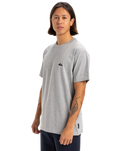 The Quiksilver Mens Basic T-Shirt in Light Grey Heather