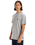 The Quiksilver Mens Basic T-Shirt in Light Grey Heather