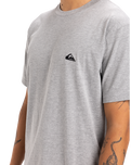 The Quiksilver Mens Basic T-Shirt in Light Grey Heather