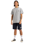 The Quiksilver Mens Basic T-Shirt in Light Grey Heather
