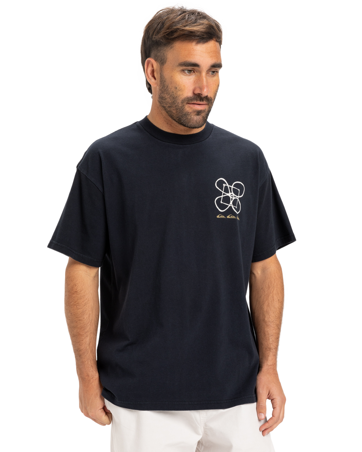 The Quiksilver Mens Outside Inside T-Shirt in Black